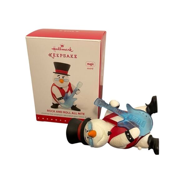 Hallmark Keepsake Rock and Roll All Nite Magic Sound Snowman 2015 - Picture 1 of 5
